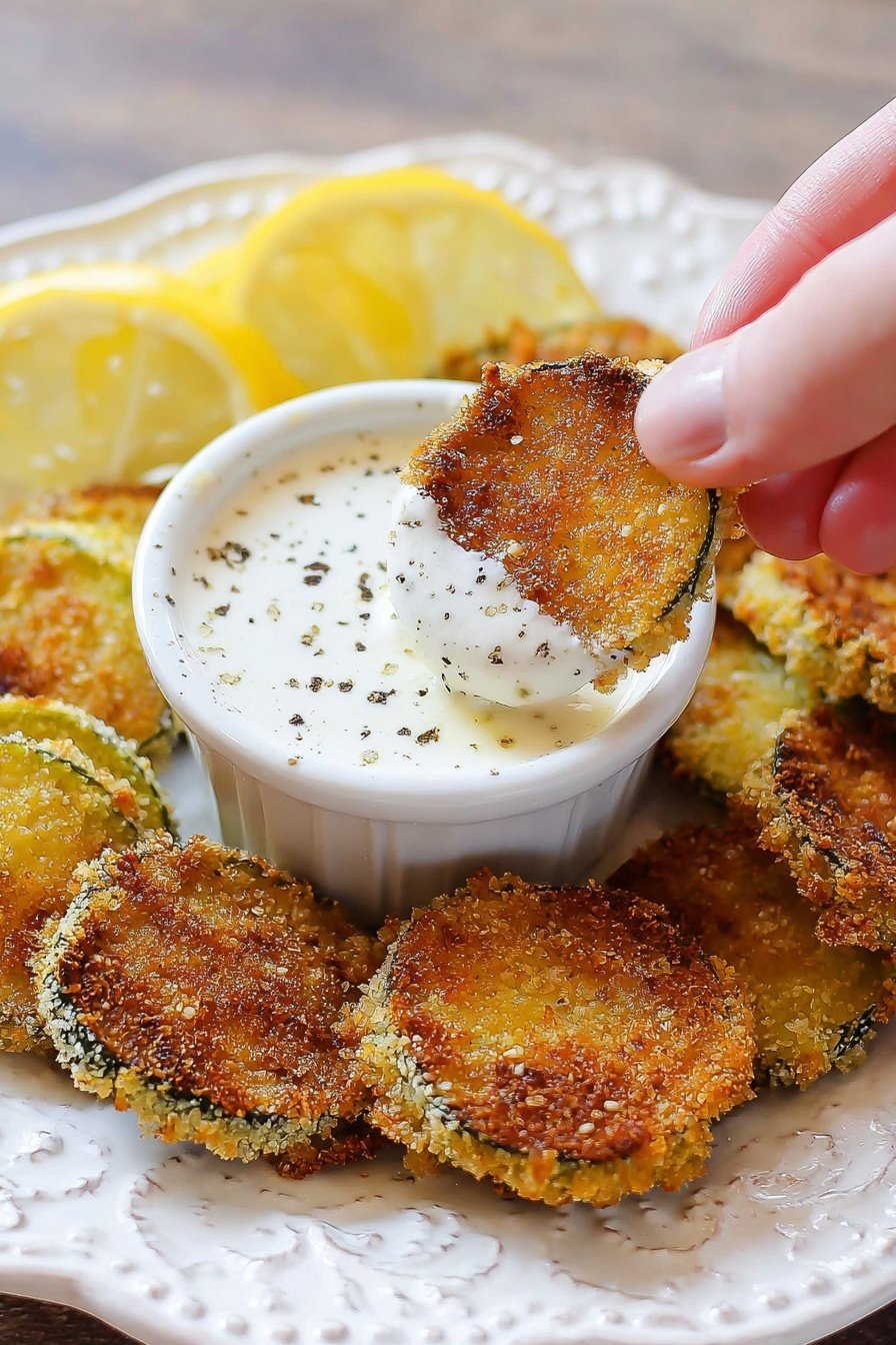 crispy zucchini chips - Serving Suggestion