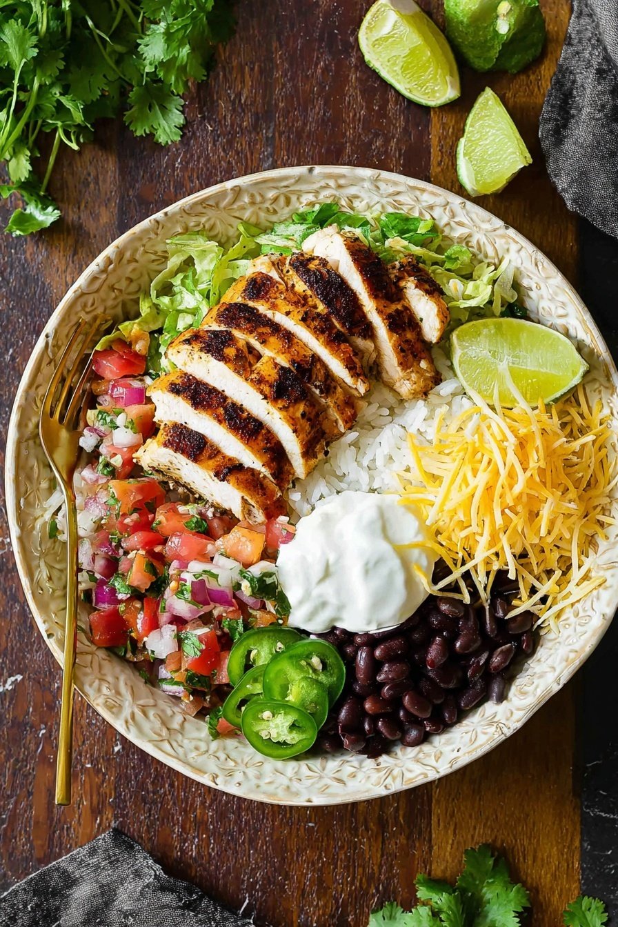 air fryer chicken burrito bowl - Serving Suggestion