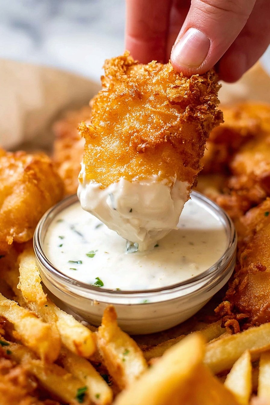 beer battered fish - Serving Suggestion