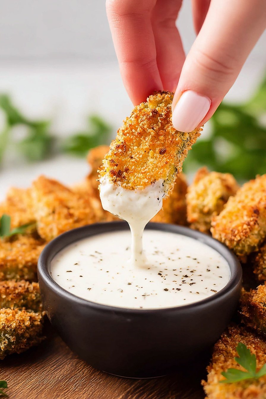air fryer dill pickles - Serving Suggestion