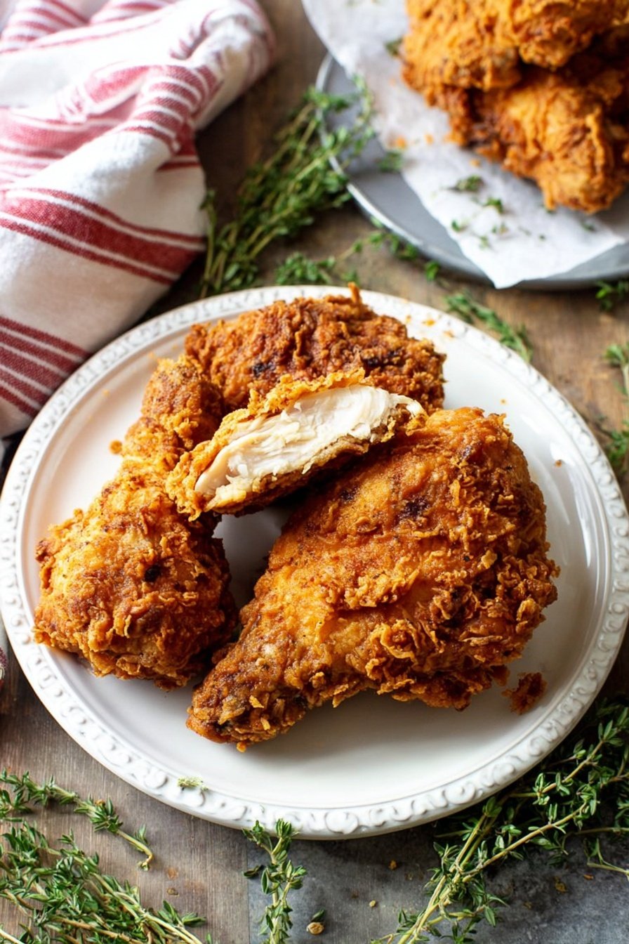 Southern fried chicken - Serving Suggestion