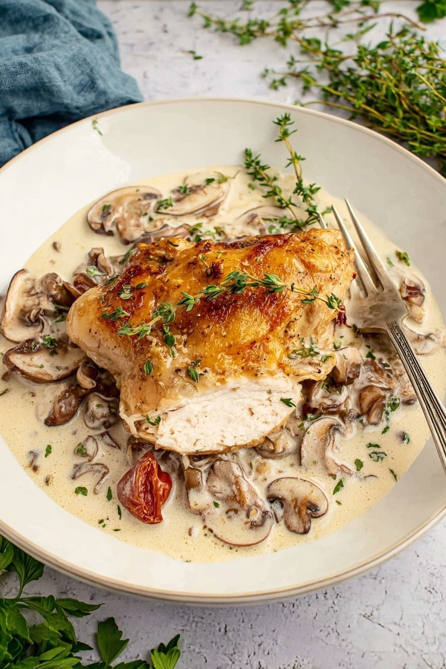 Creamy Riesling Chicken - Serving Suggestion