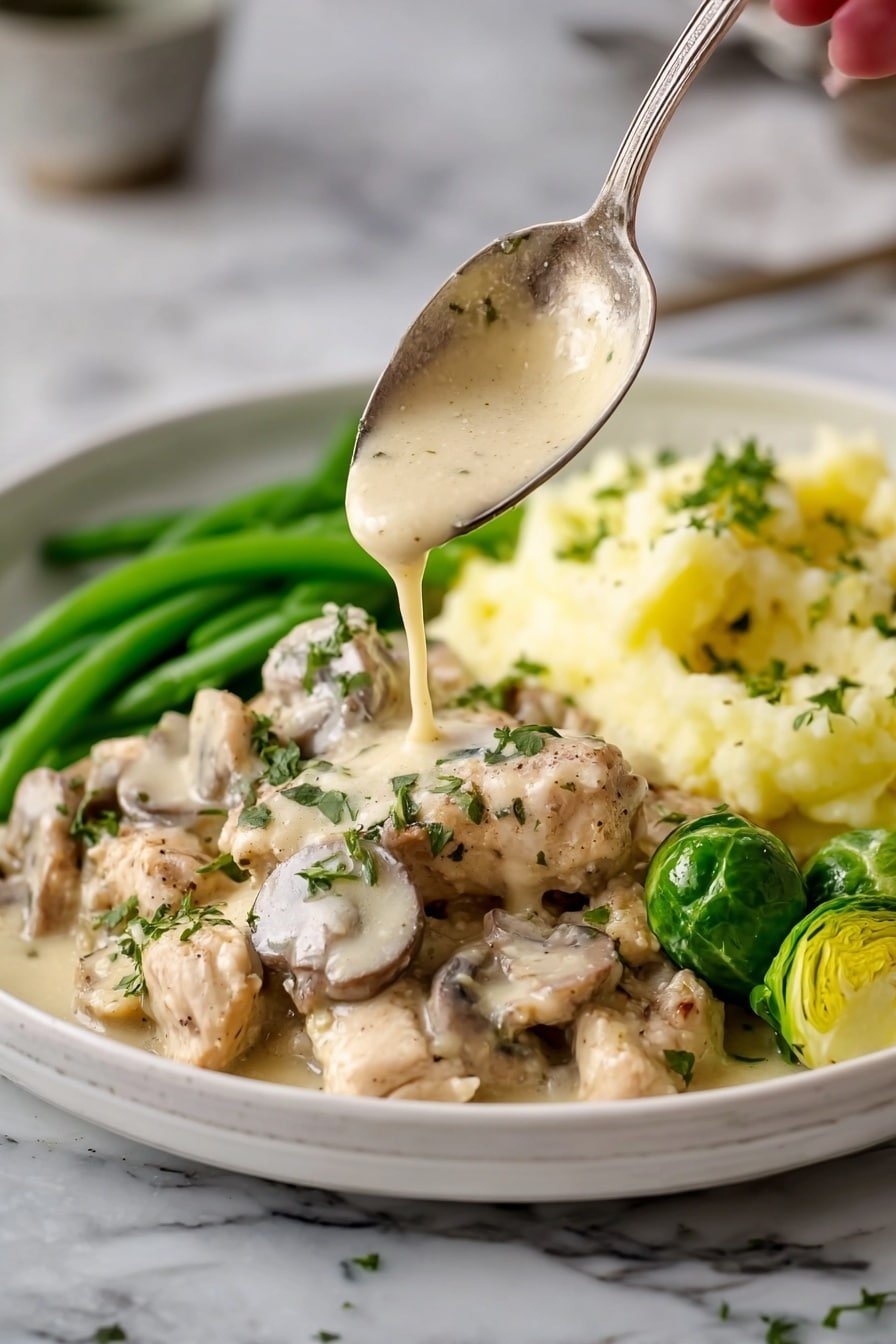 Creamy Chicken Mushroom - Serving Suggestion
