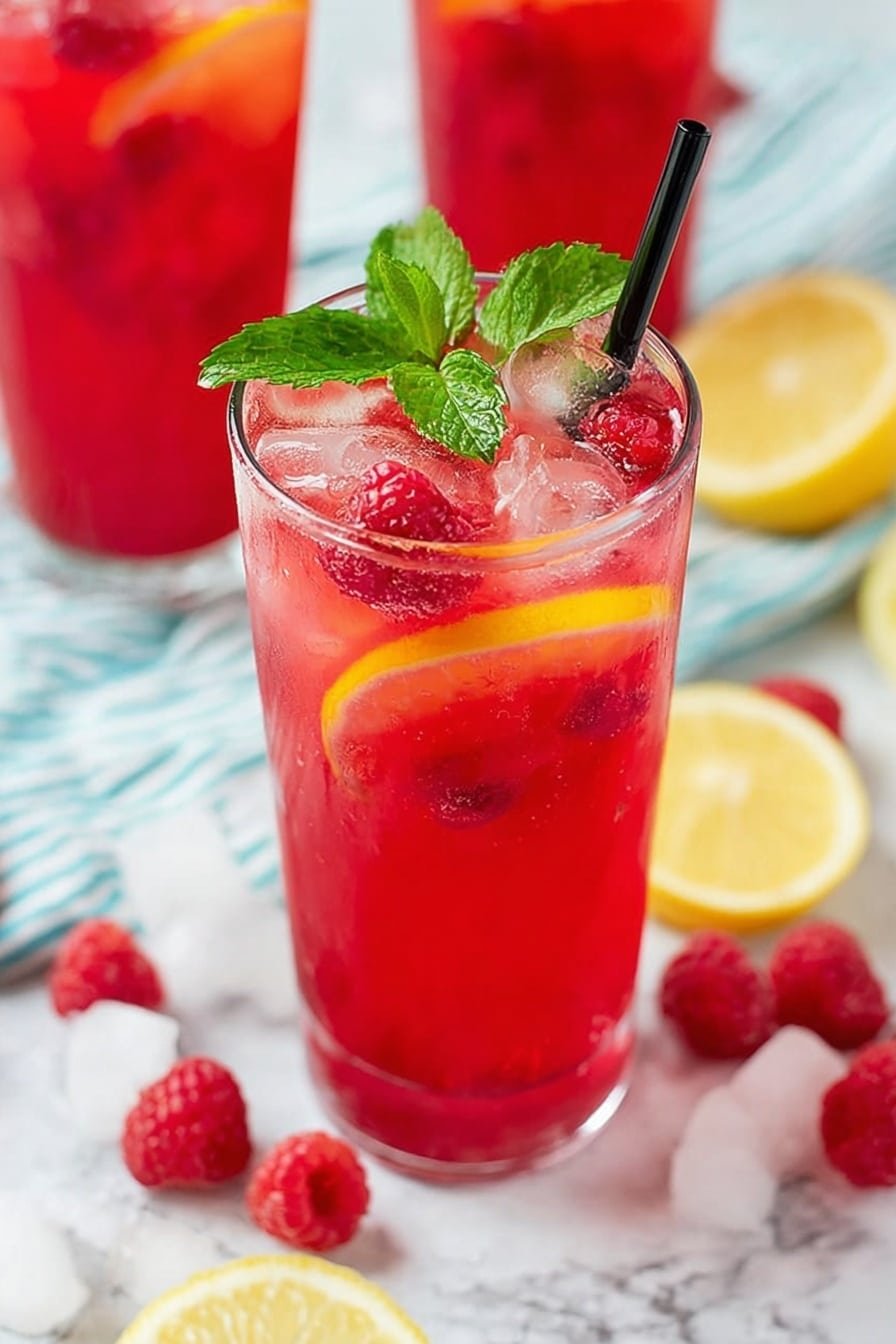 Fizzy Raspberry Lemonade Sparkling Raspberry Lemonade — Refreshing Summer Drink