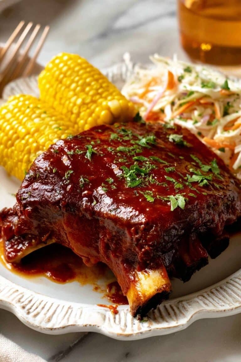 Slow Cooker Beef Ribs with Barbecue Sauce Recipe