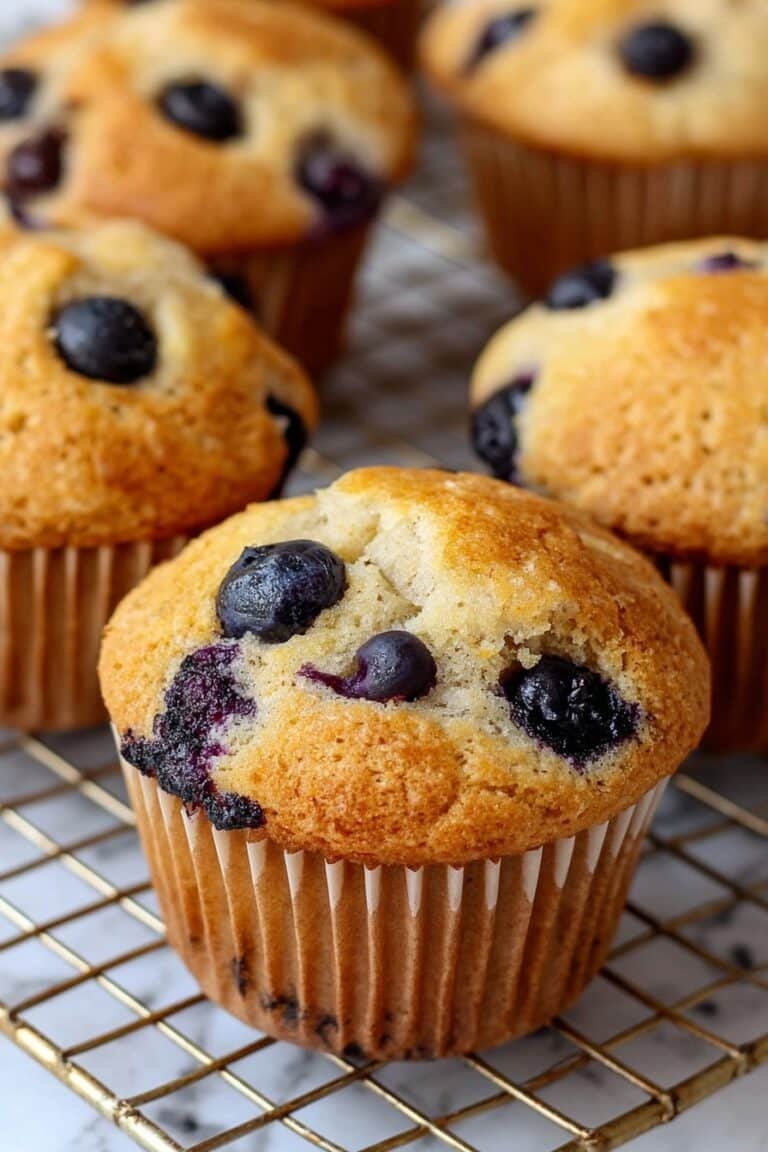 Blueberry Banana Muffins with Sour Cream Recipe