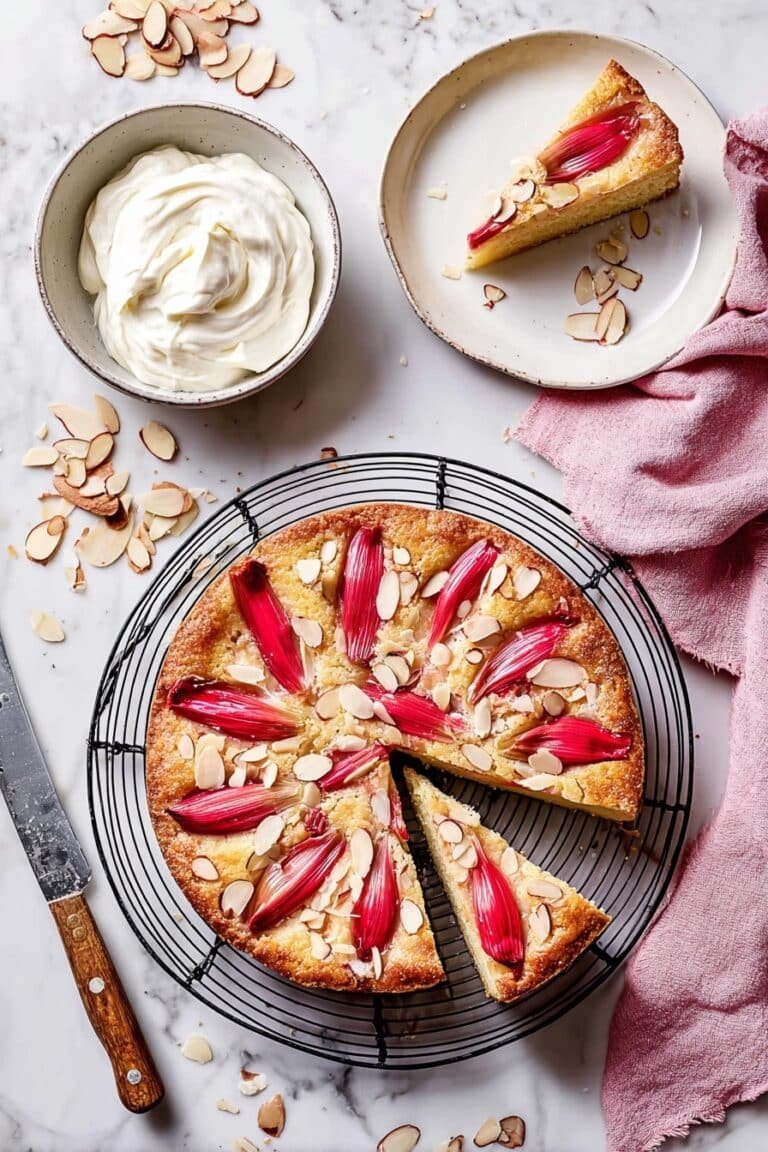 Gluten-Free Rhubarb Almond Cake Recipe