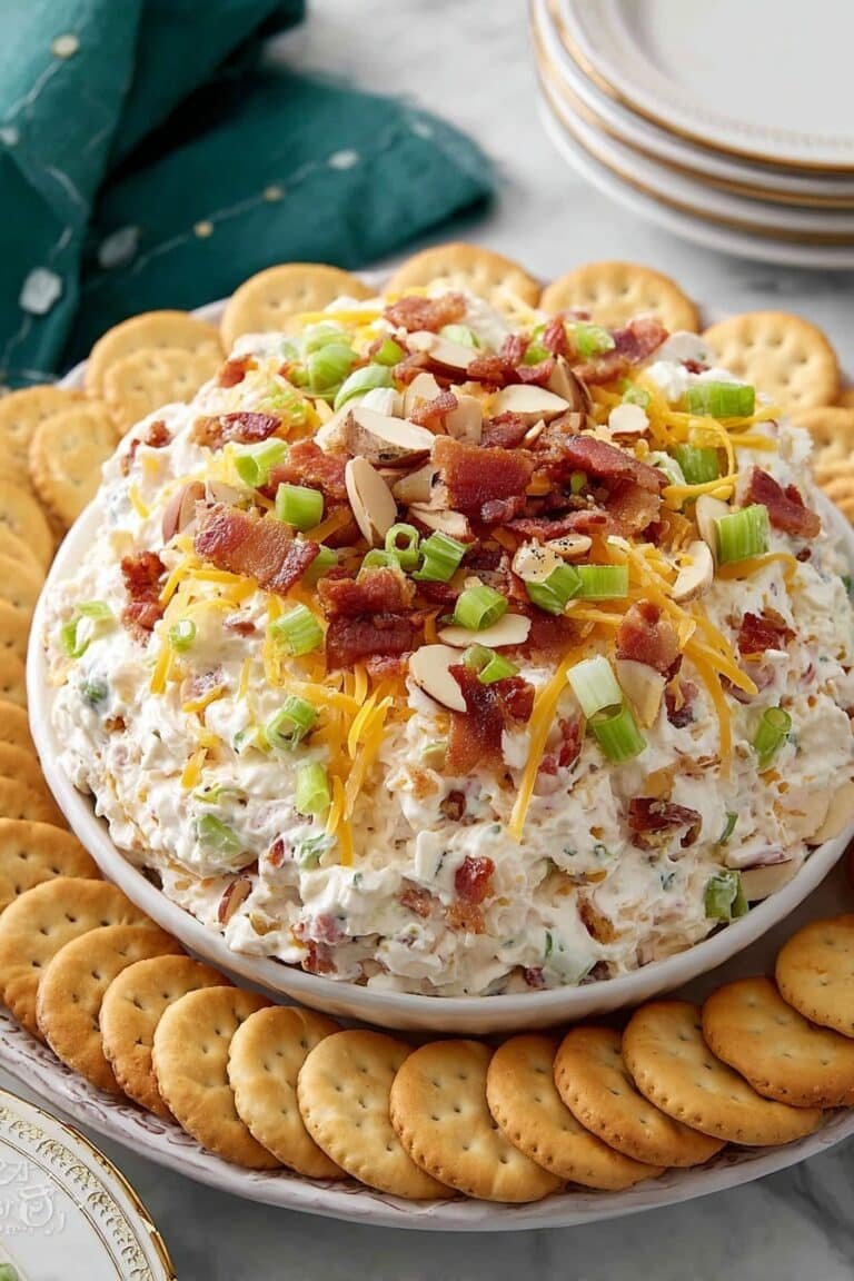 Cheddar Bacon Almond Dip Recipe
