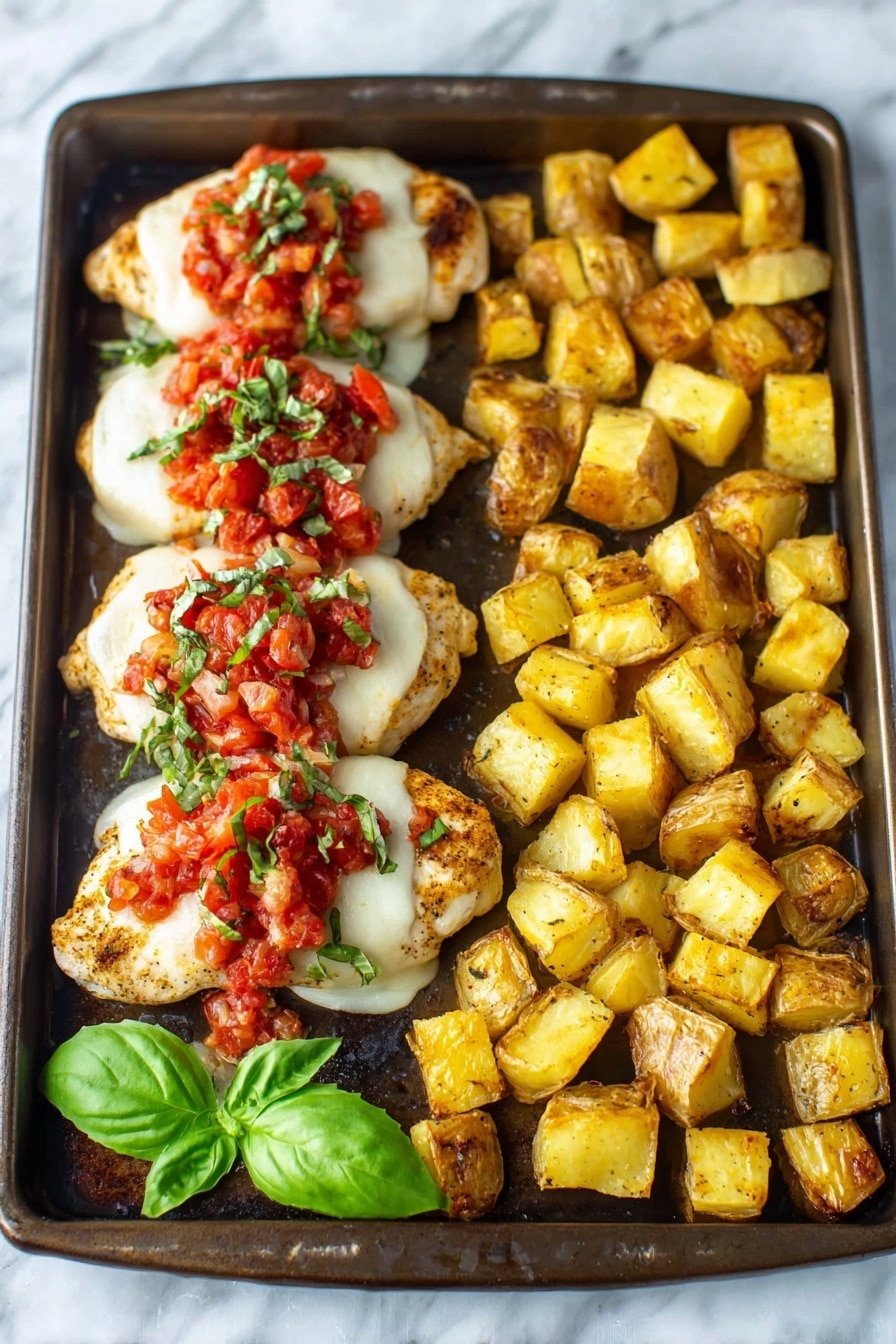 Sheet Pan Bruschetta Chicken with Potatoes Recipe