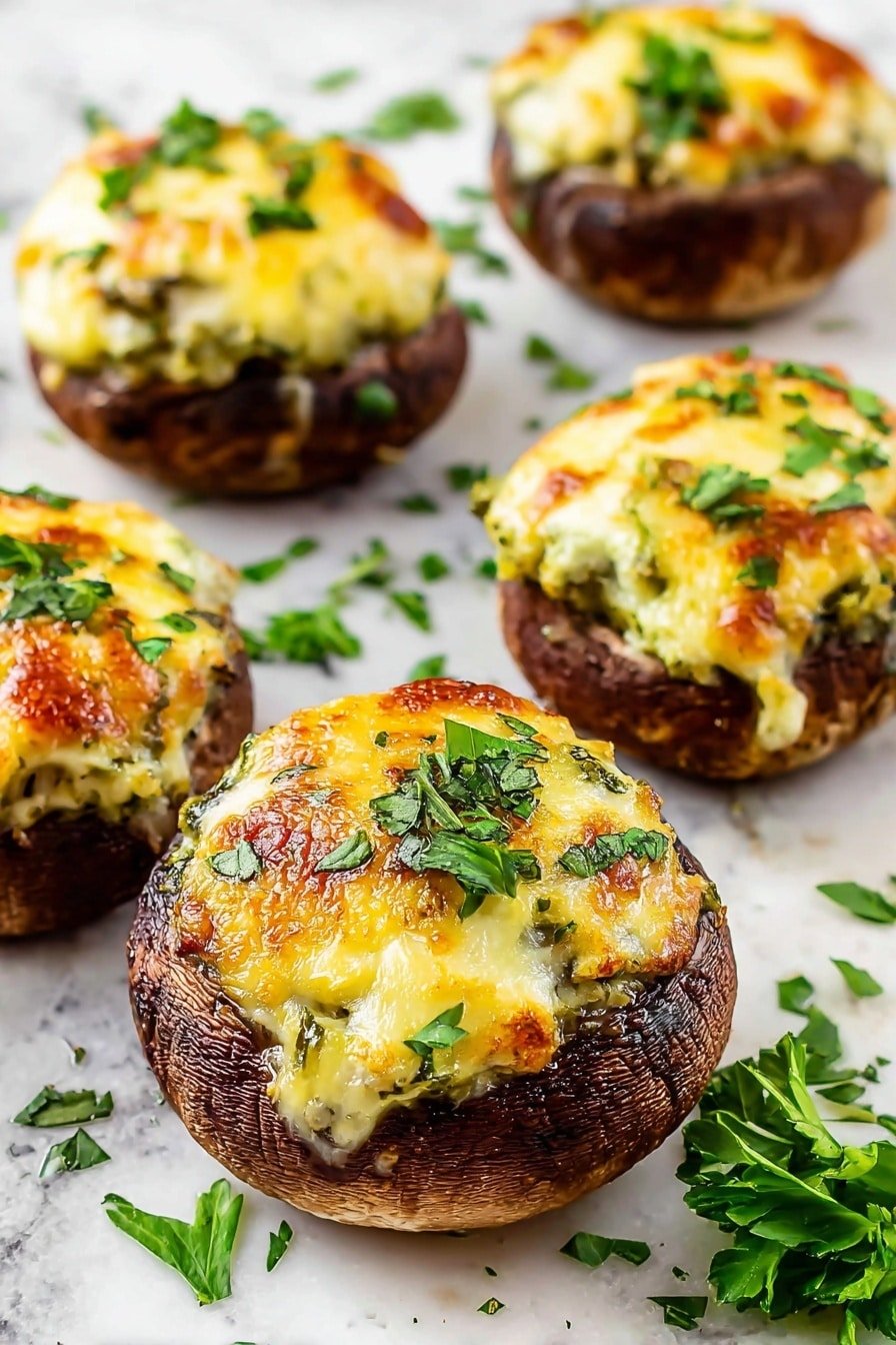 Stuffed Portobello Mushrooms with Spinach and Goat Cheese Recipe