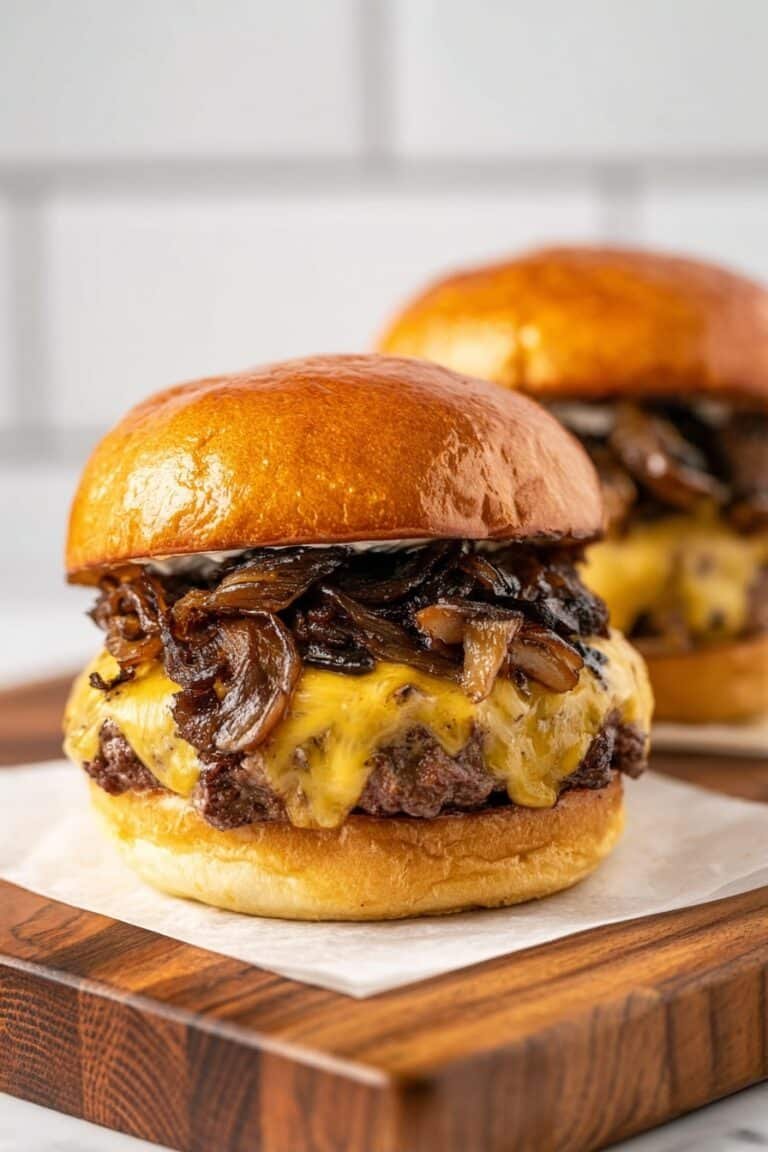 Mushroom Swiss Burger Recipe